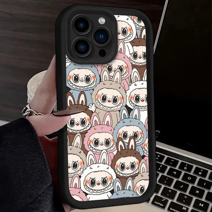 Labubu Silicone Case For iPhone - Shockproof Cover