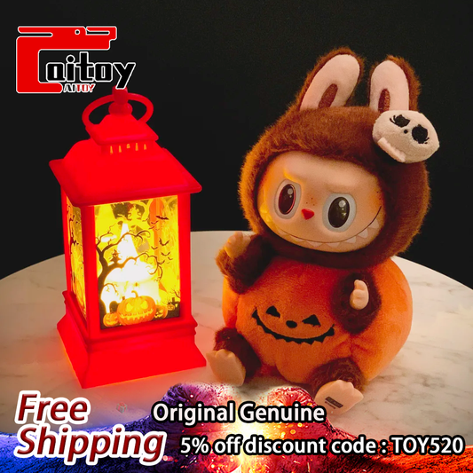 Labubu Sitting Pumpkin Vinyl Series Trendy Handmade POP MART Original Genuine