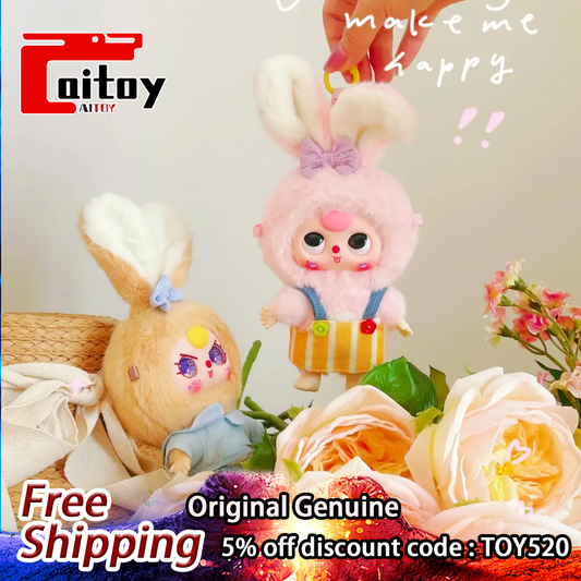 Baby Three Year Old Macaron Little Rabbit Series Plush Blind Box Original Genuine