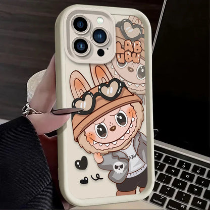 Labubu Silicone Case For iPhone - Shockproof Cover