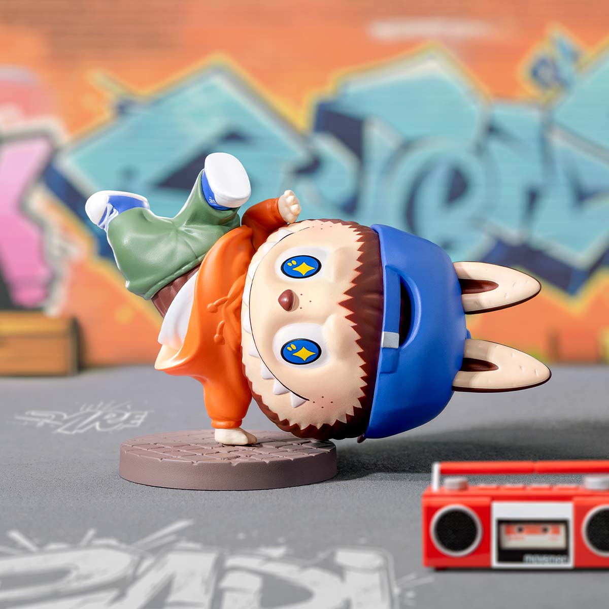 Labubu Hip hop Girl Figure Limited Edition Street Series Vinyl Art Toy