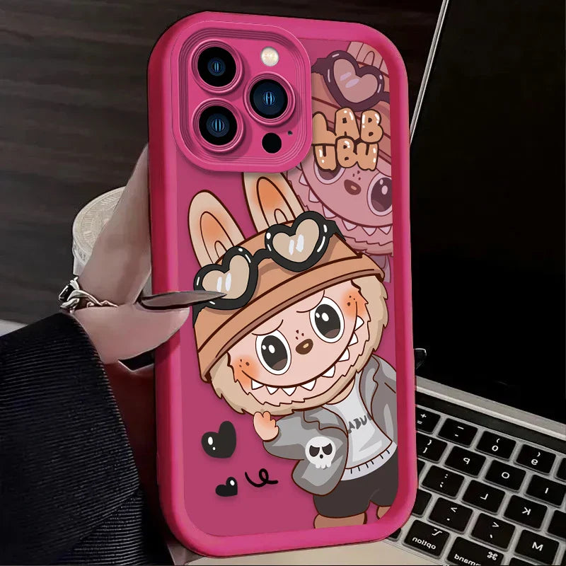 Labubu Silicone Case For iPhone - Shockproof Cover