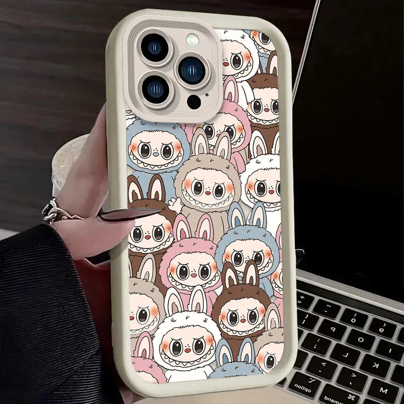 Labubu Silicone Case For iPhone - Shockproof Cover