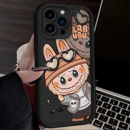 Labubu Silicone Case For iPhone - Shockproof Cover