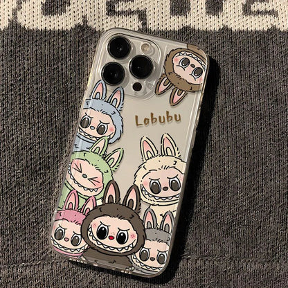Labubu Zimomo Couple Phone Case For iPhone