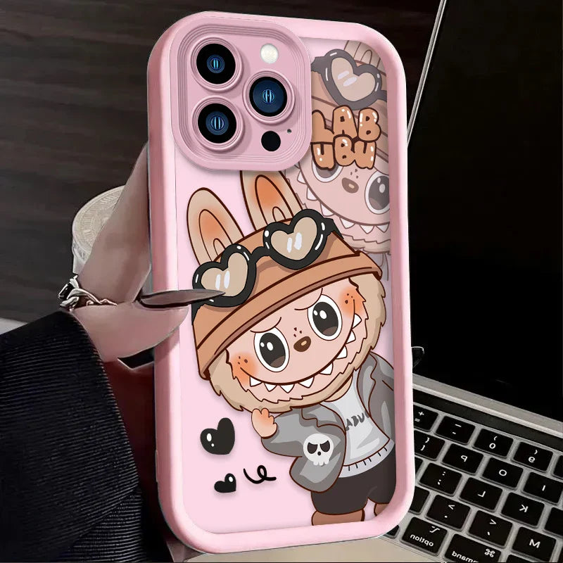 Labubu Silicone Case For iPhone - Shockproof Cover